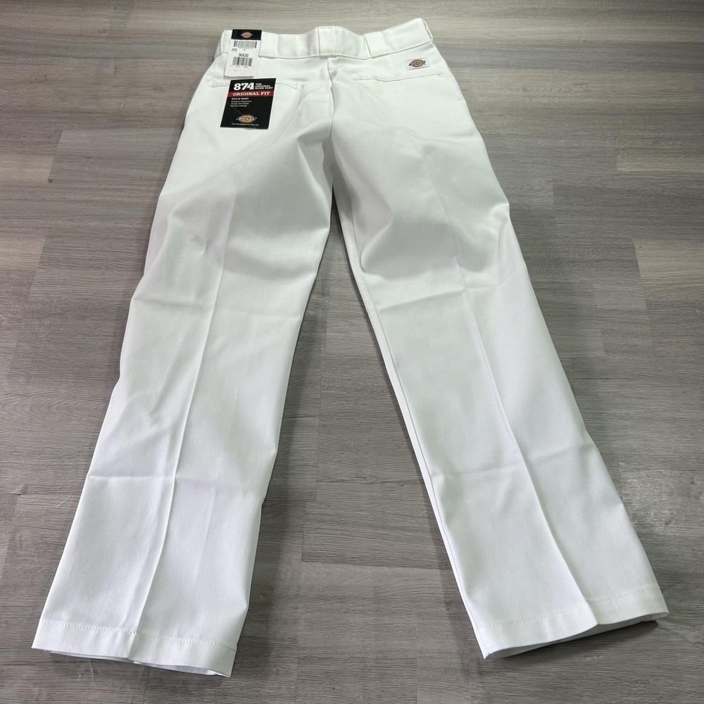 NEW Dickies 874 Work Pants Mens 30x30 White Wrinkle Resistant Original Fit
